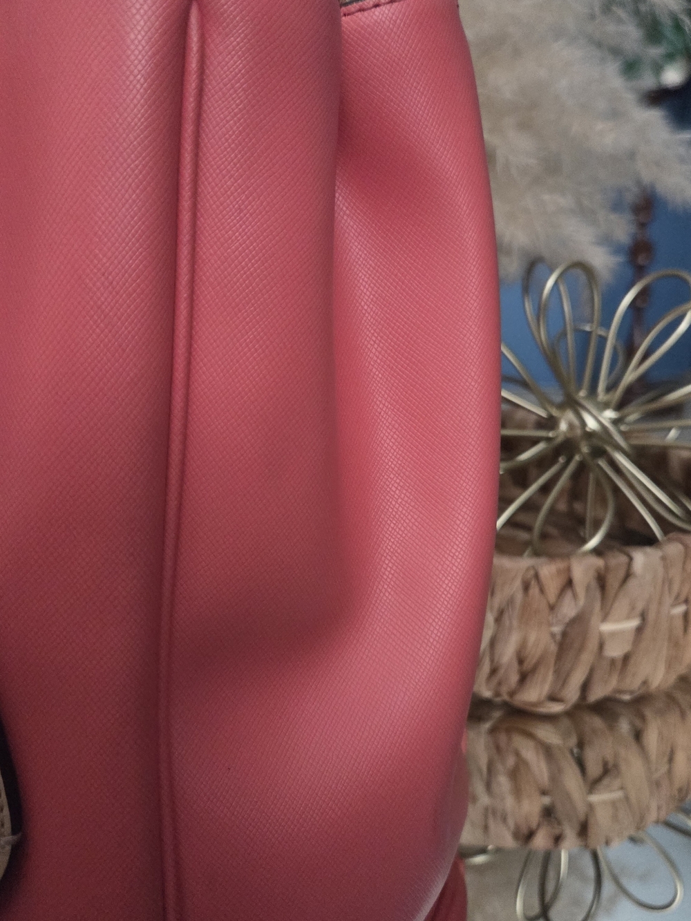 Coach Coral Pink Saffiano Leather Tote - Picture 14 of 17
